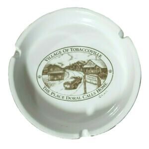 Retro Doral Ashtray RJ Reynolds North Carolina Village of Tobacco Ville Vintage